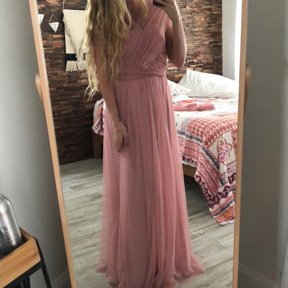 Birdy Grey Dresses | Birdy Grey Convertible Dusty Rose Gown Bridesmaid | Poshmark